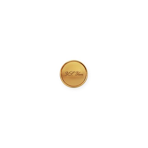 Cabochon Initial Buttoncover_Gold