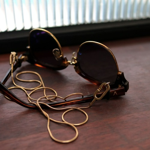 [Ver. glasses hanger] Goli necklace strap Brass Gold Plate